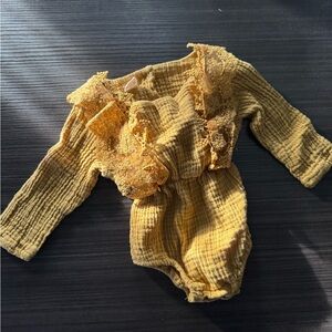 Yellow Ruffled Kids Bodysuit